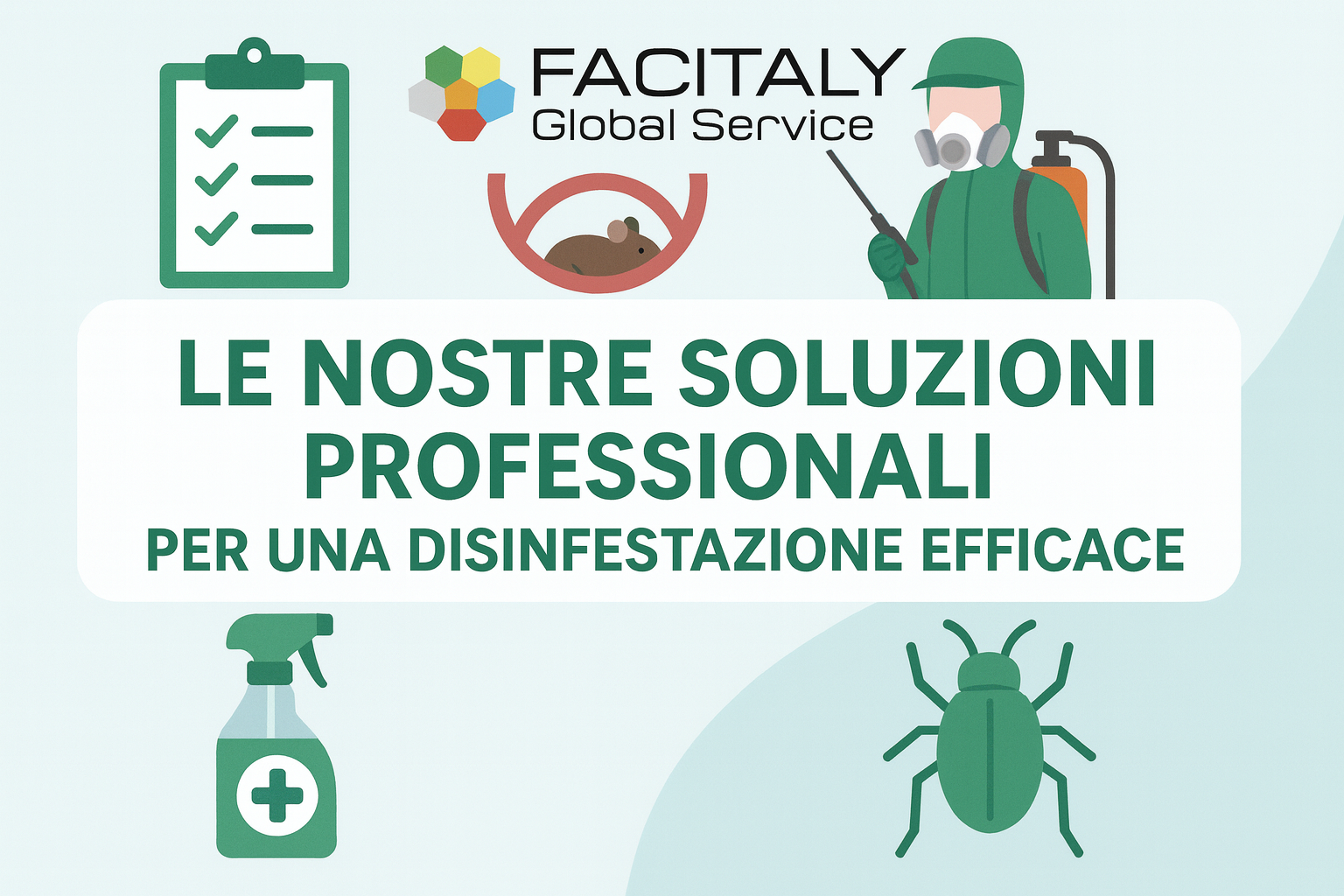 Le nostre soluzioni specializzate di disinfestazione e sanificazione