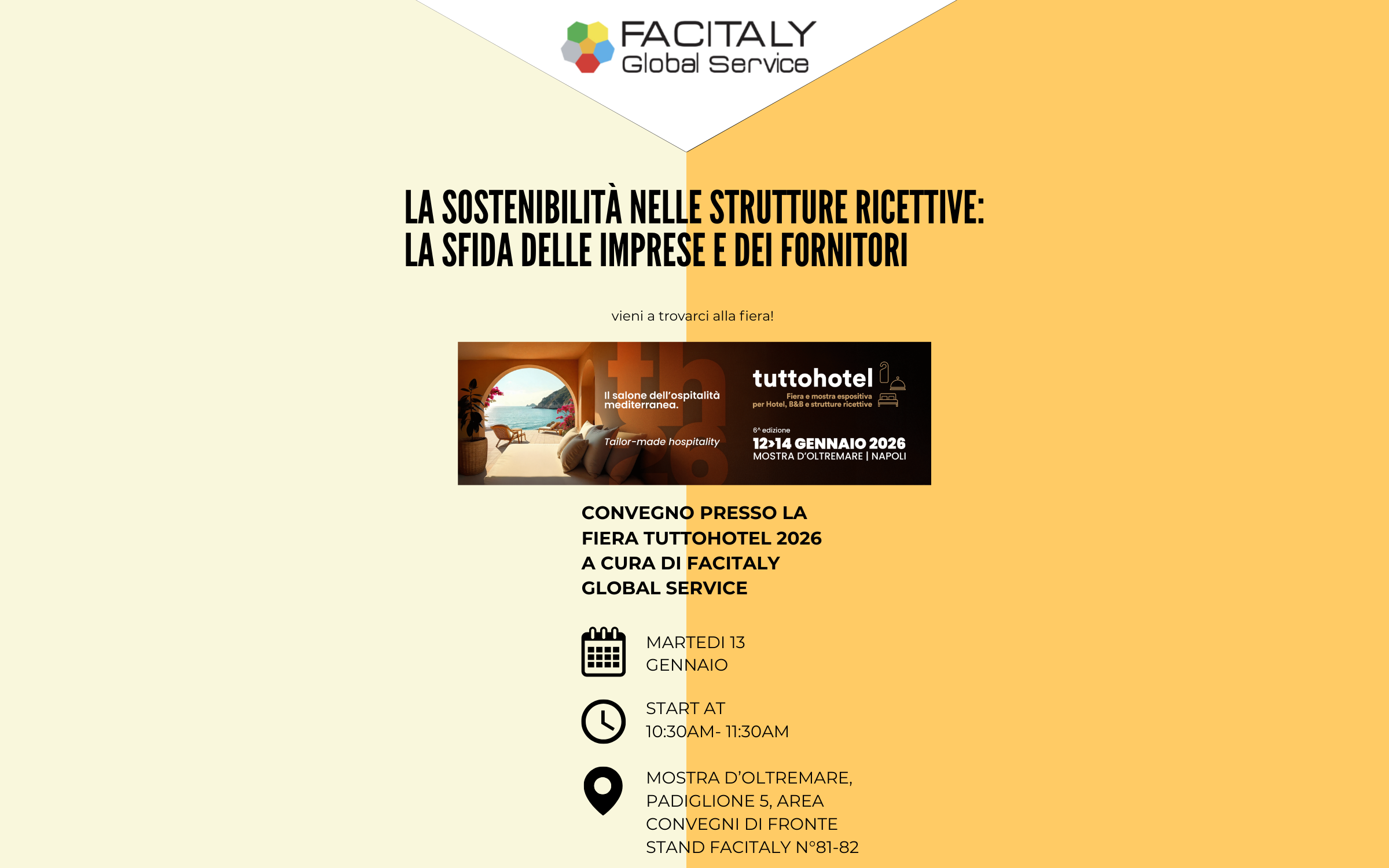 La sostenibilità che crea valore: partecipa al convegno a cura di Facitaly Tuttohotel 2026